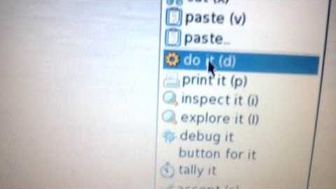 Squeak/ Smalltalk  drawing program with buttons and menus.