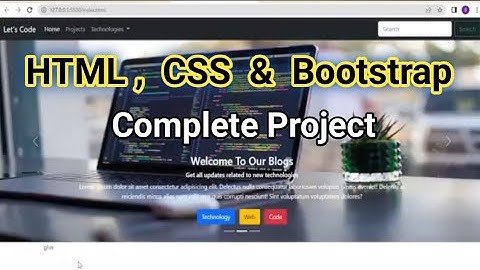 Complete HTML,CSS and Bootstrap Project Part 2  | Create Websites Using HTML & CSS | Beginners |