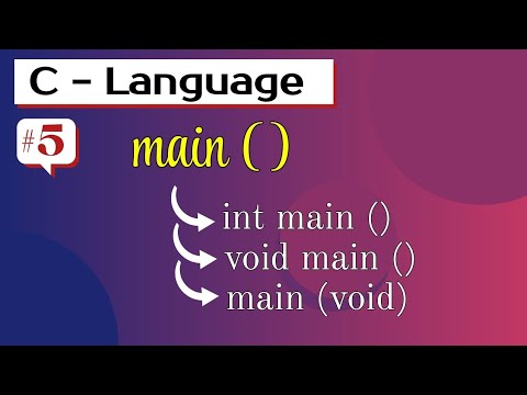 main function in C language| main ()| void main | int main | Programming in c