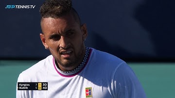 Exhibition tennis from crazy Kyrgios v Bublik match 😂 | Miami Open 2019
