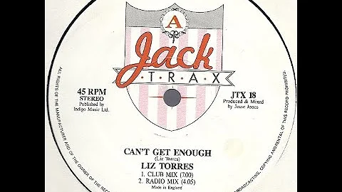 Liz Torres - Can't Get Enough (club mix) Jack Trax records 1988