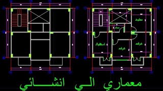 تحويل المعماري الي انشائي _ خرسانه1 _ الحلقه 1 _ م/اسلام سمير.