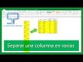 Excel | TRUCO 🔎 pasar datos De Una COLUMNA a VARIAS | Separar datos de columna