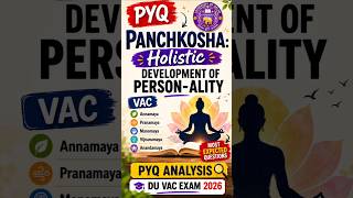 Panchkosha: Holistic Development of Personality | VAC PYQ | DU University Exam 2026