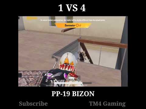 1 VS 4 | PP-19 BIZON | Pubg Mobile #shorts #gaming #1vs4 #tm4gaming #pubgmobile