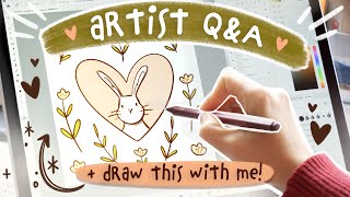 Artist Q&A and Draw With Me - Why I Don't Use Procreate and Did I Study Art At School?
