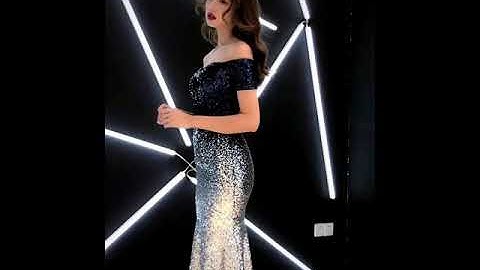 Váy dạ hội ôm body đuôi cá màu đỏ sang trọng