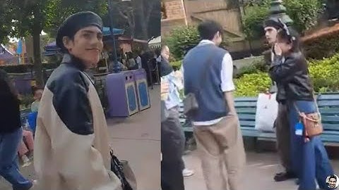 SB19 Stell Justin Walking at Disneyland Hong Kong with 1Z Family