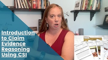 Introduction to claim evidence reasoning activity using crime scene investigation