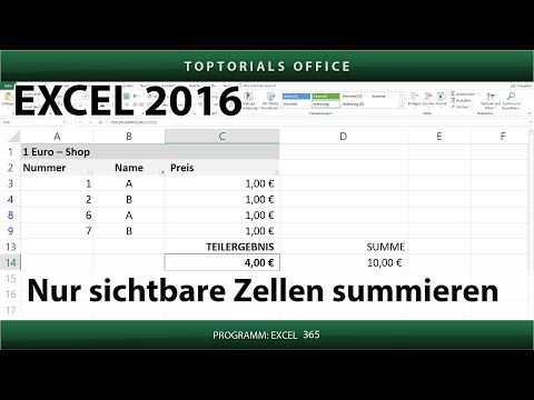 Video: Wie Man Zellen Summiert