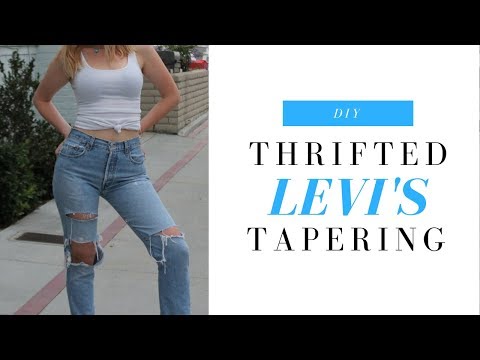 Tapering Thrifted Levi's EXACTLY to Your Body (DIY) || Katie Fredrickson