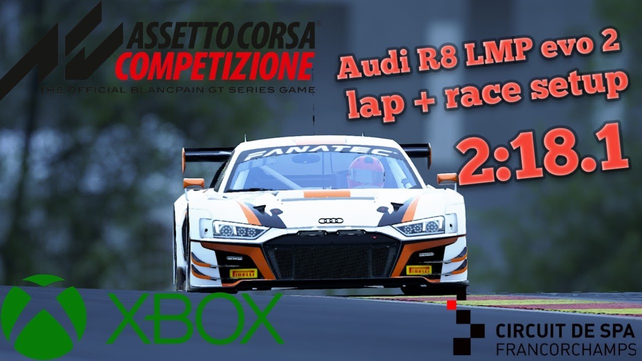 Audi R8 LMP evo 2 SPA Francorchamps Free steady race setup | ACC | Xbox ...