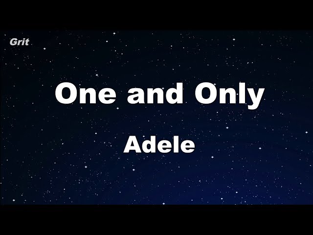 One and Only - Adele Karaoke 【No Guide Melody】 Instrumental class=
