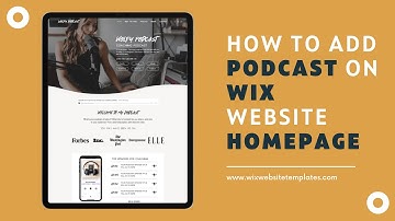 How to Add Podcast on Wix Website Homepage - Wix Website Templates