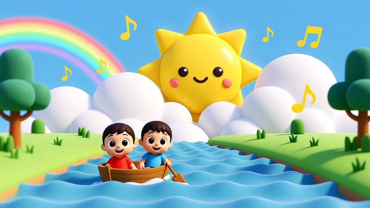 Row Row Row Your Boat Nursery Rhyme with Lyrics | Kids Songs & Baby Rhymes | Laila Fun