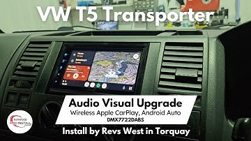 VW T5 Transporter Wireless CarPlay, Android Auto Stereo Upgrade KENWOOD DMX7722DABS #vwt5 #caraudio