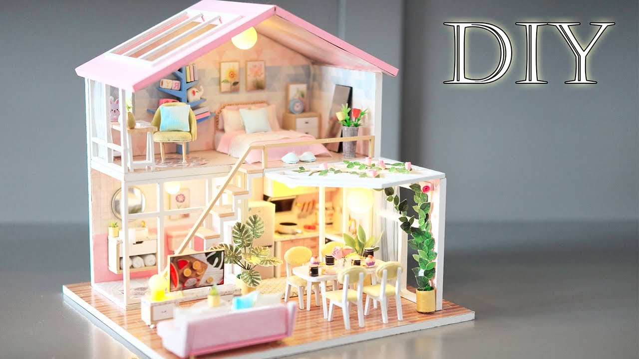 DIY Miniature Room, Kitchen, H: 18,7 cm, W: 19 cm, 1 pc