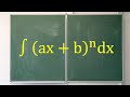 Integral (ax+b)^n • Analysis