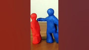 Clay Figures Fight | Stop motion Animation #shorts