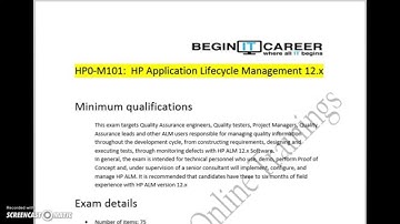 HP QC Certification|HP0-M101 ALM software 12.X|AIS Exam