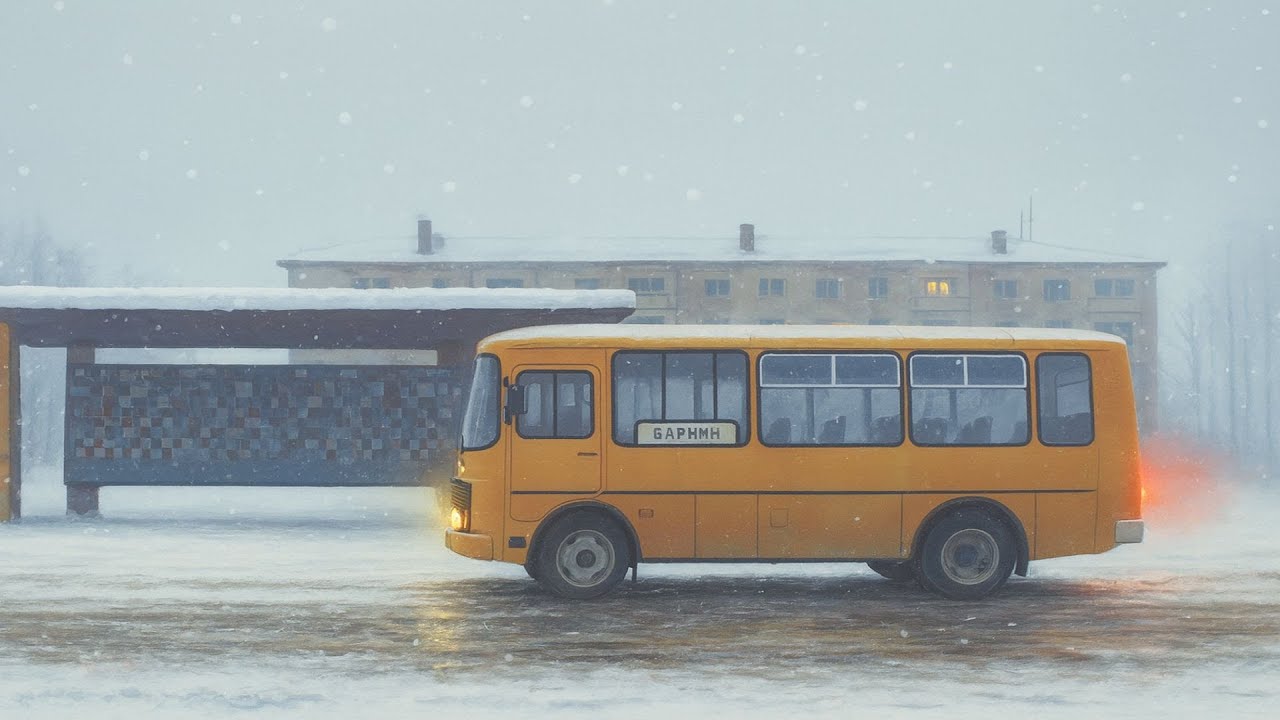🥶🅻🅸🆅🅴🥶Siberian Bus Stop Real Winter Life❄️Snowy Streets🌬️People & Calm Vibes Daily Life at -20C