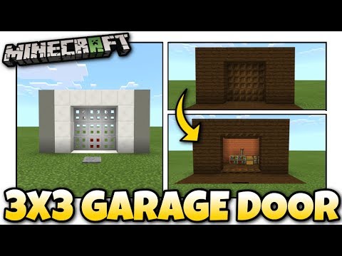 Minecraft Bedrock - 3x3 GARAGE DOOR ? Tutorial ? PS4 / MCPE / Xbox / Windows / Switch