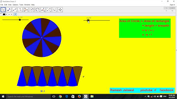 Area of circle using GeoGebra by Ramesh Jaiswal
