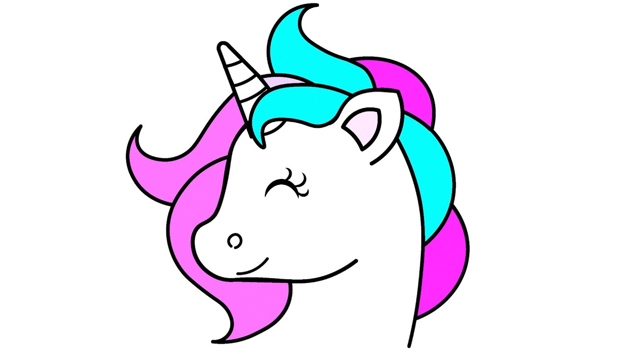 Como Dibujar un UNICORNIO Kawaii Facil // How to Draw a cute UNICORN ...