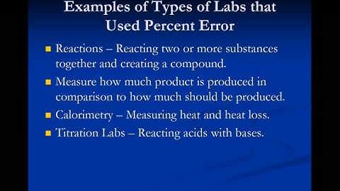 How to Calculate Percent Error