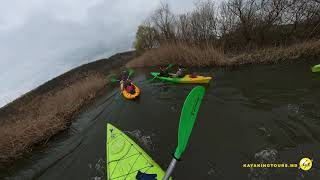 Kayaking on the Raut river in Moldova