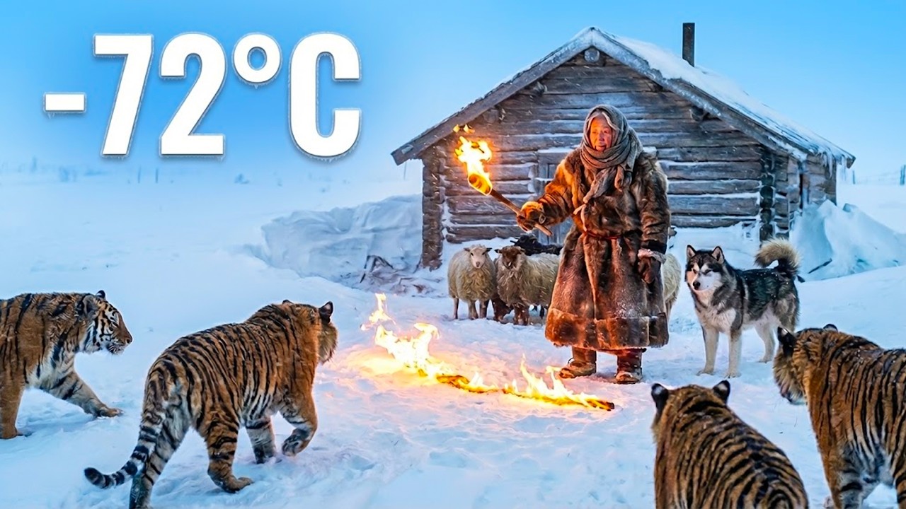 89-Year-Old Woman Fights Off Tiger Pack in -72°C Blizzard | Yakutia Survival