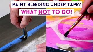 Stop Paint Bleeding Under Masking Tape (And What NOT to do!!) Oil & Acrylic Painting