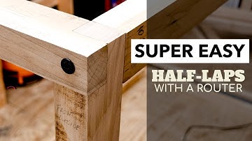 How to Make Half Lap Joints with a Router || Woodworking Jig