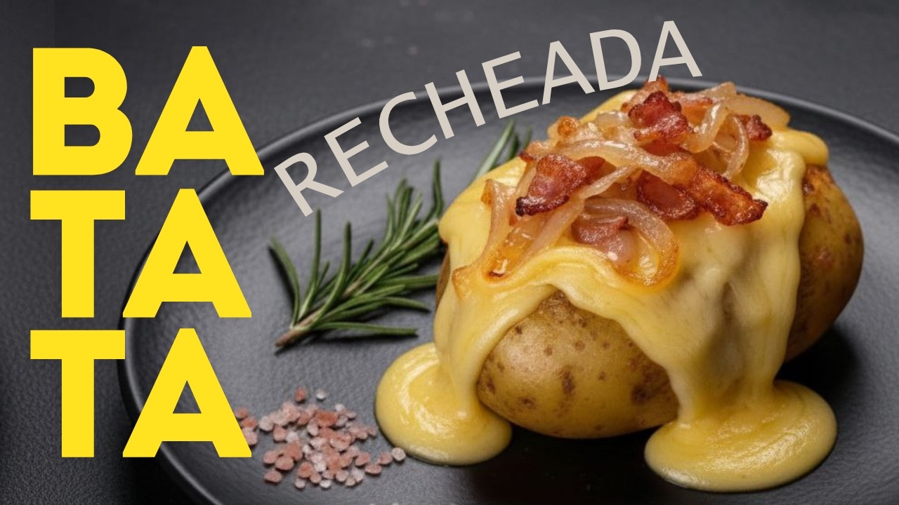 Batata Recheada Com Carne Seca e Requeijão, Gratinada com Queijo | Receita Cremosa e Irresistível!