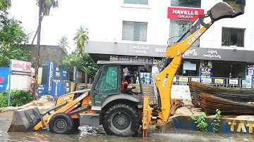New JCB CASE 770EX is Working in Flood Water Video | Excavator Videos | Mi JCB Trucks