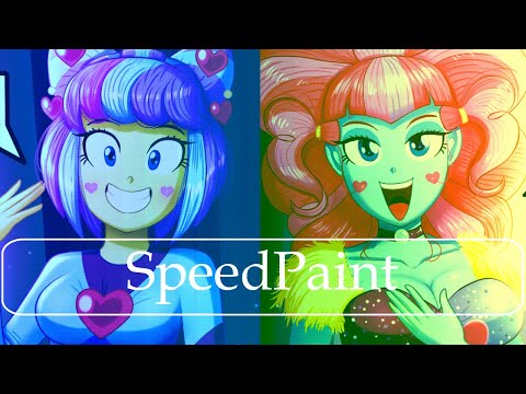 .:POSTCRUSH:. | SPEEDPAINT : MLP EQG Sunset's Backstage Pass