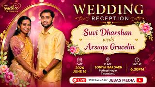 🔴𝐋𝐢𝐯𝐞: Suvi Dharshan - Arsuga Gracelin | WEDDING RECEPTION | Soniya Garden, Pothigai Nagar