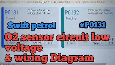 O2 sensor circuit low voltage #p0131in Swift  , O2 sensor Live Data