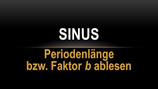 Sinusfunktion - Periodenlänge ablesen