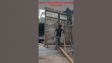 ✅ ✅ Lắp đặt cổng nhôm đúc 4 cánh tại Hà Nội.