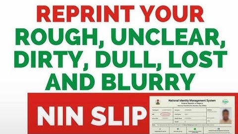 HOW TO DO NIN VERIFICATION, VALIDATION AND MODIFICATION