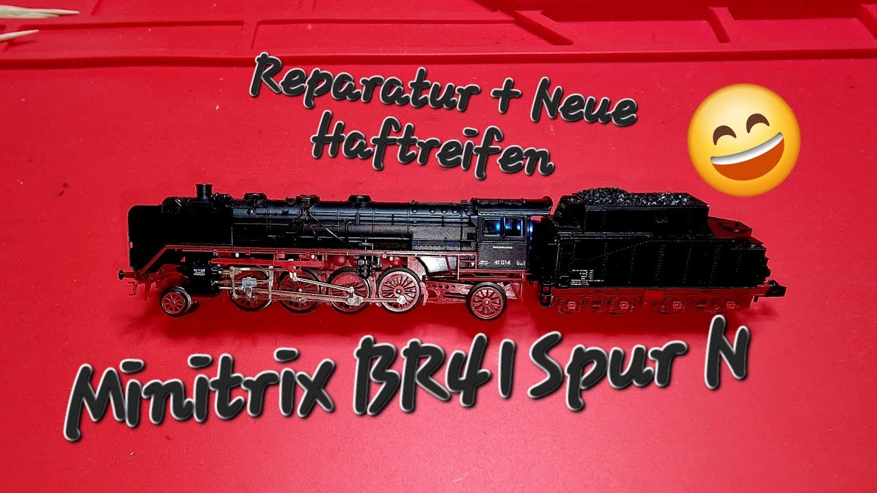 Keine Zugkraft mehr? Reinigung/Reparatur einer Minitrix BR41 | Neues Kabel+Neue Haftreifen | Spur N