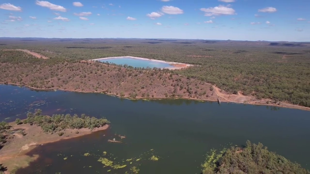 Chillagoe motor home free camping Aerial drone footage
