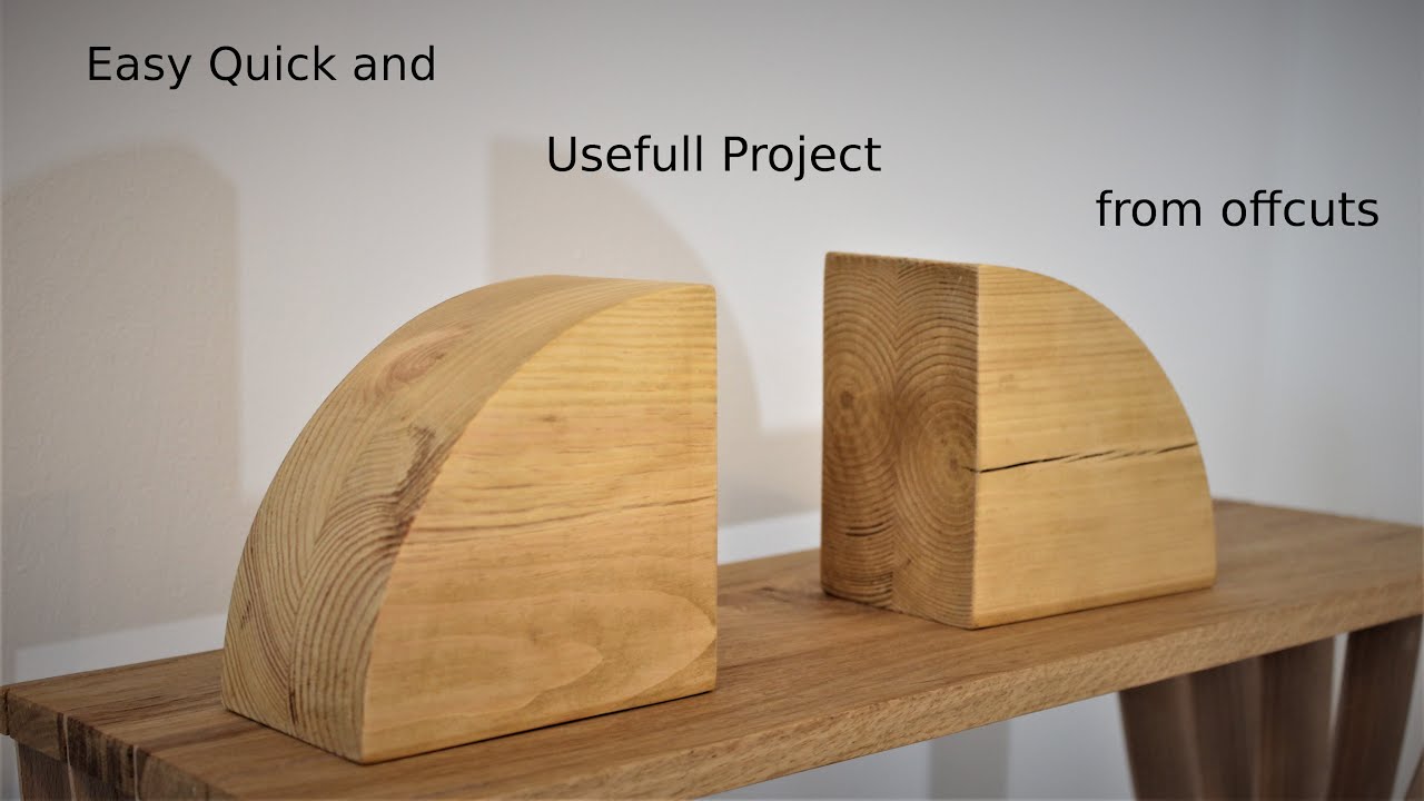 Simple quick and useful woodworking project/ BOOKENDS - YouTube
