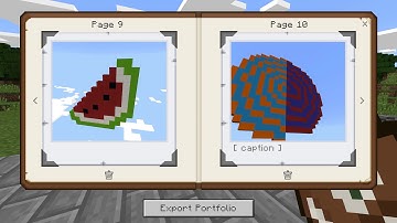 How to caption, export and open a portfolio using Minecraft: Education Edition