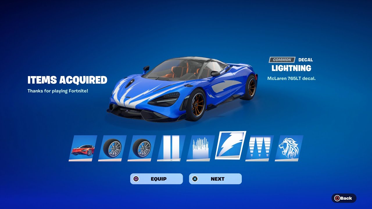 How To Get Mclaren 765LT Bundle NOW FREE In Fortnite! (Unlocked Mclaren