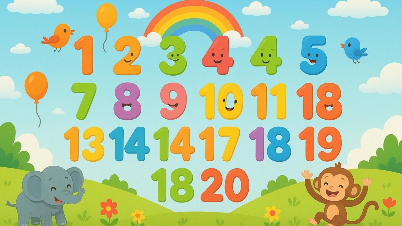 1 to 20 Numbers Song for Kids | Learn Counting with Fun | Educational ...