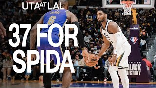 Donovan Mitchell Sizzlin, 37 Points Against The Lakers Utah Jazz