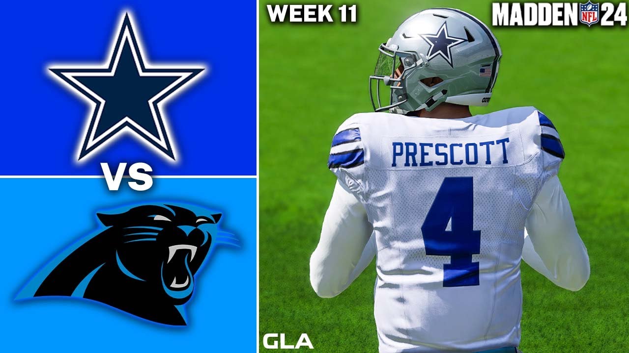 Cowboys vs. Panthers Simulation Week 11 Madden 24 PS5 YouTube