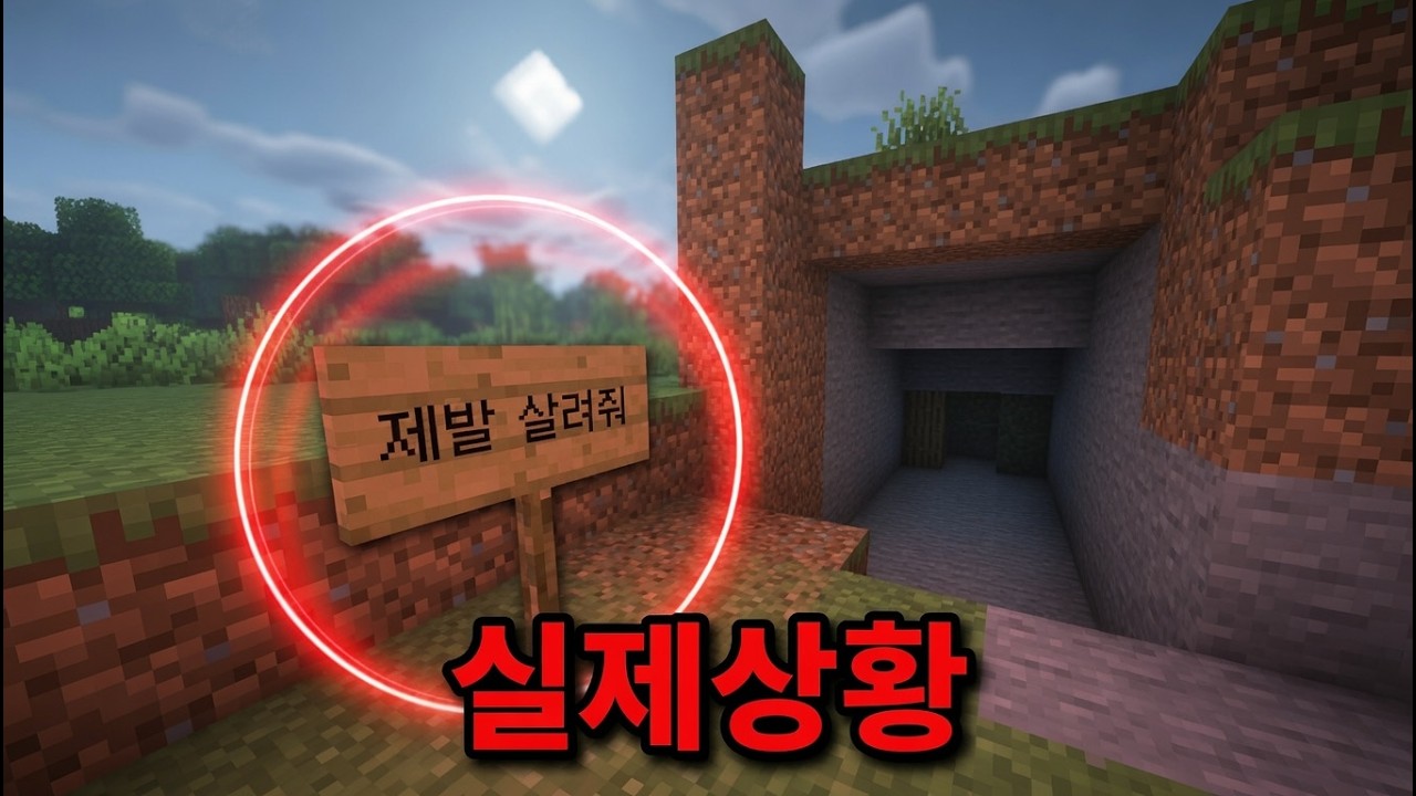 마인크래프트 유저가 게임 속에 몰래 도움을 요청한 이유